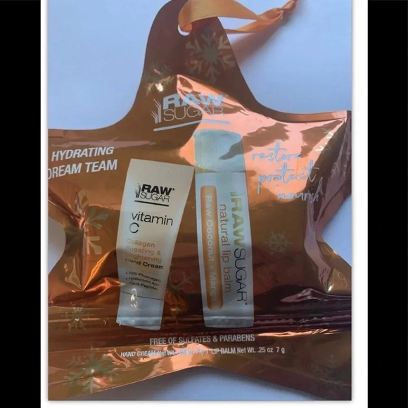 Raw Sugar Lip Balm & Hand Cream Hydrating Essential Oils Set of 2 New - Picture 2 of 4